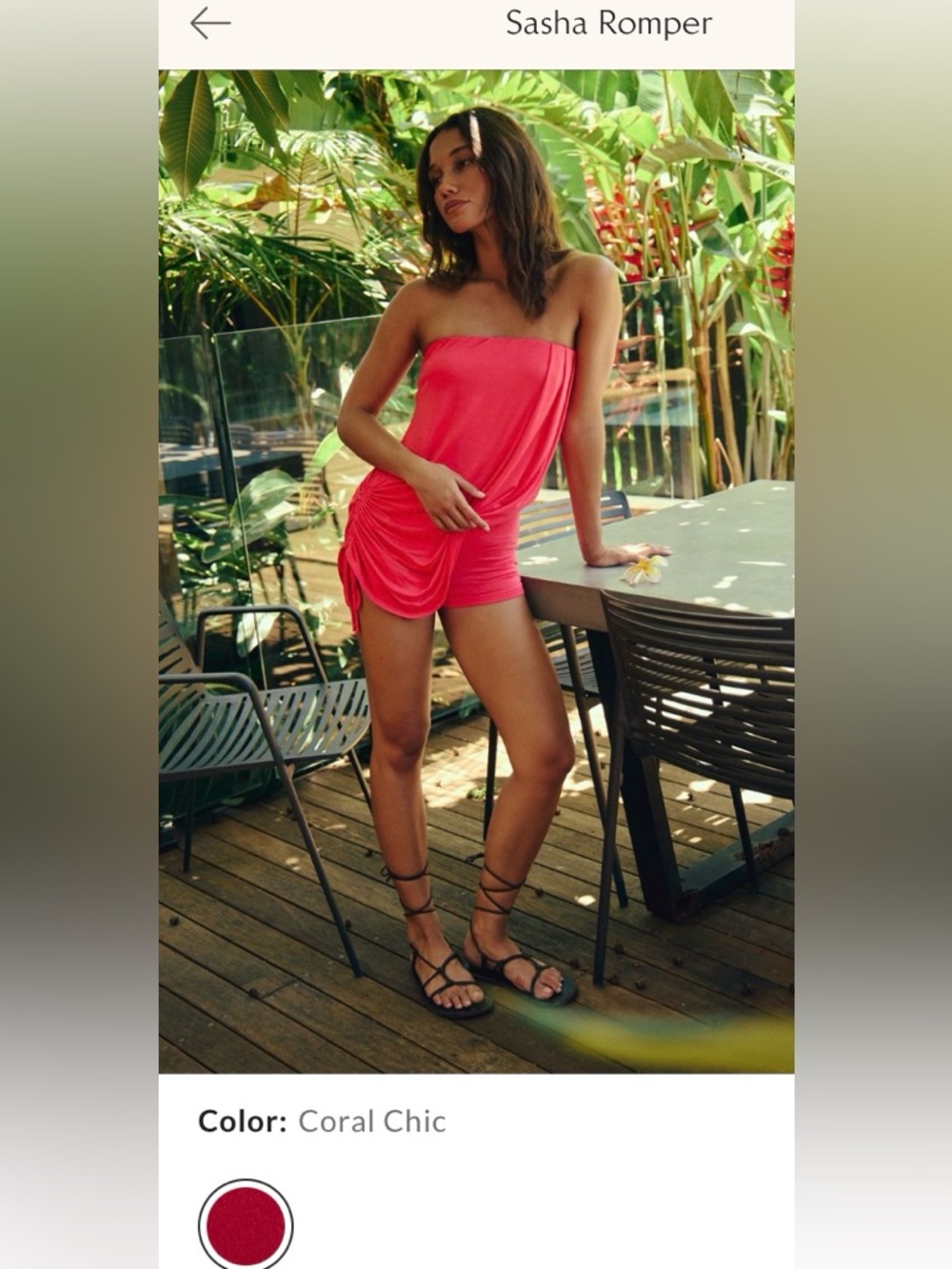 Free People Movement ~ Sasha Romper ~ Medium ~ Red/Rouge ~ * NWT - Picture 2 of 12